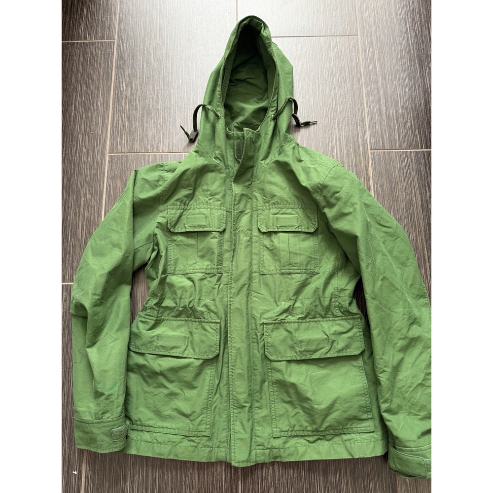 Uniqlo Military Field Jacket Sz S Kelly Green Water Resistant Hiking Hooded
